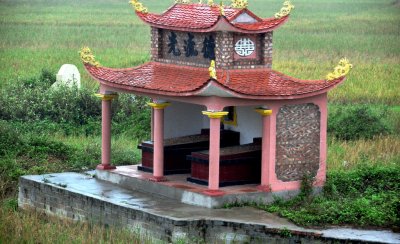 tombs in field, Thinh Lai, Vietnam  