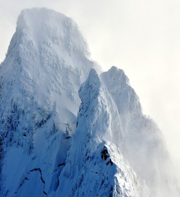 Vertical face of Mt Garfield, Cascade Mountains, Washington, PNW 