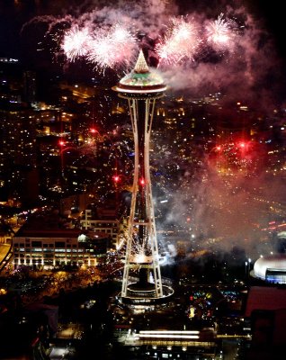 Happy New Year 2013, Space Needle, Seattle, Washington  
