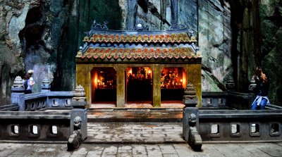 Troglodyte temple, Huyen Khong grotto, Marble Mountains, Da Nang, Vietnam 