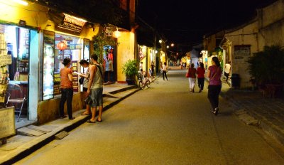 Walking down Tran Phu street, Hoi An, Vietnam 