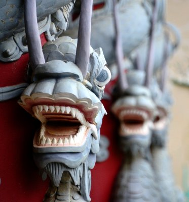 dragons, Linh Ung Temple, Son Tra, Da Nang, Vietnam  