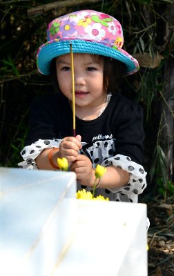 Paying respect to Uncle, Binh Dai, Ben Tre, Vietnam  