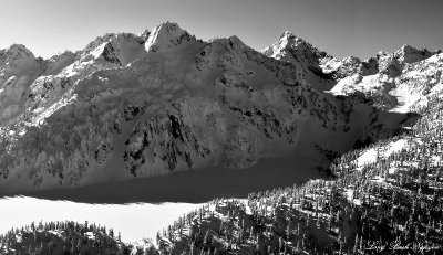 Chair Peak, Kaleetan Peak, Snow lake, Bryant Peak, Cascade Mountain, Washington  