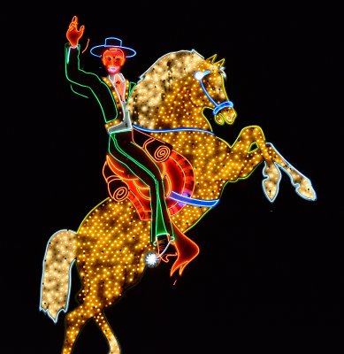horse and rider neon, Freemont Street, Las Vegas, Nevada  