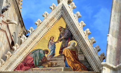 fresco on Siena Duomo, Siena, Italy 