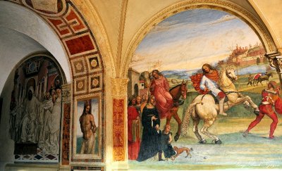 Fresco, Chiostro Grande ,Abbey Monte Oliveto Maggiore, Italy