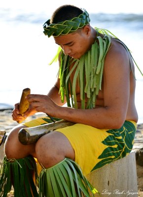 Luau performer, Old Lahaina Luau, Maui, Hawaii  