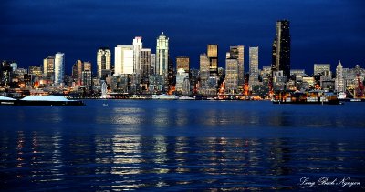 Seattle at blue hours, Washington 
