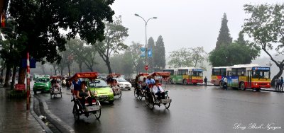 cyclo around Hanoi Old Quarters, Vietnam  
