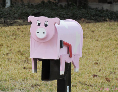 Pink Pig MailBox