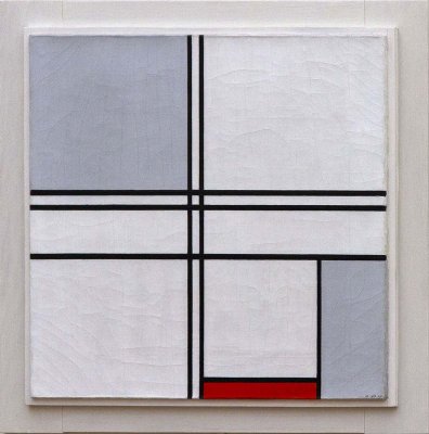Piet Mondrian Composition (No. 1) Gray-Red, 1935