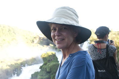 Jill at Iguazu Falls