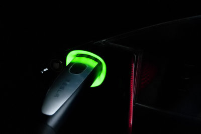 Charging port with 240 volt charger attached