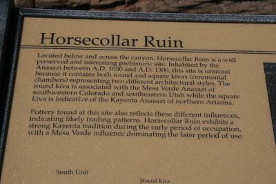 Horsecollar Ruin Sign