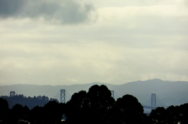 SF Bay Bridge on left. Day 1, 500mm equiv handheld, w/ default, heavier compression.  0015r.