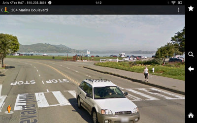 Google Street View app on Kindle Fire HD 7 - Screenshot of Presidio area