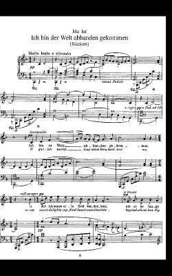 Screenshot of a Mahler song in PDF format