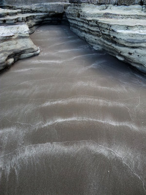 Lines left on the sand . . .