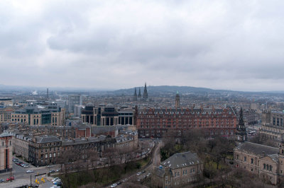 View from west panorama of Edinburgh castle