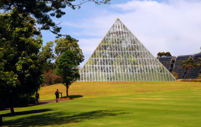 Glass Pyramid at the Royal Botanical Garden in Sydney 