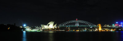 Sydney Opera House and  Harbour Bridge at Night 