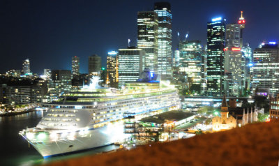 Downtown Sydney with the Cruise Ship Celebrity Millennium