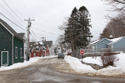 hometown Main Street in January