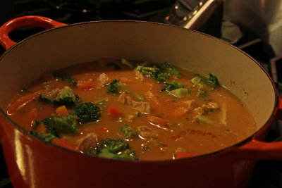 Coconut Chicken Thai RED Curry Soup