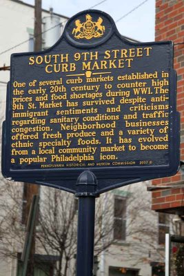 Historical 9th Street Curb Market Sign