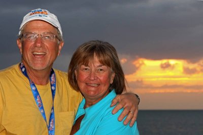 My Wife & I as Sunset on Pass-A-Grille Beach