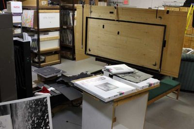 The workspace for the largest prints.
