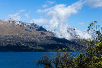 Mountains and clouds above Lake Wakatipu