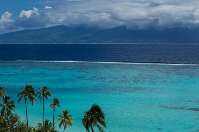 Looking across to Tahiti from Moorea