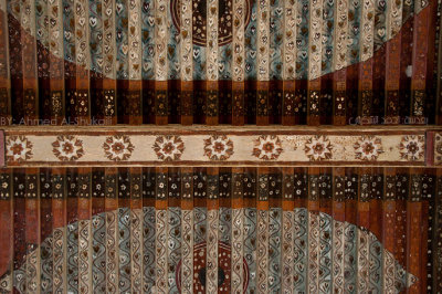 Wooden Ceiling with ornaments - Jabrin Fortress