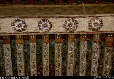 Wooden Ceiling with ornaments - Jabrin Fortress