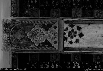 Wooden Ceiling with ornaments - Jabrin Fortress