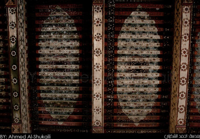 Wooden Ceiling with ornaments - Jabrin Fortress