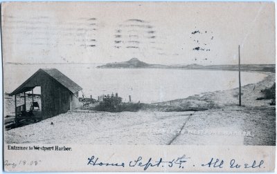 Entrance to Westport Harbor.