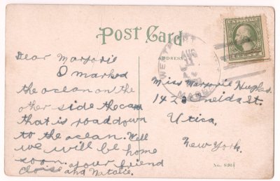 The road to West Beach, Westport, Mass. reverse