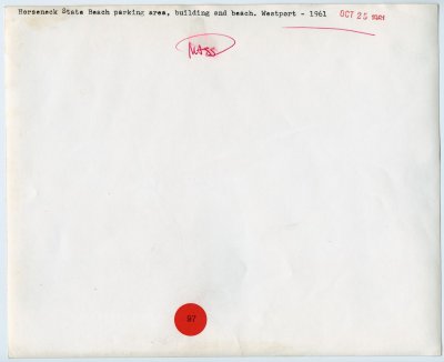 Horseneck State Beach aerial 1961 reverse