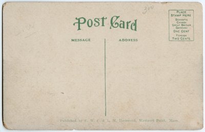 Sheldon Bridge, Westport Point, Mass. reverse
