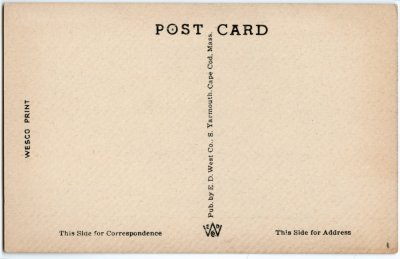 4428. Street View, Westport Point, Mass. (Wesco) reverse