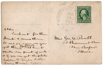 Wharf Scene, Westport Point Mass. 18. reverse