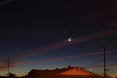 Moon-Venus-Mercury Conjunction