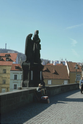 Prague, musician, Charles Bridge