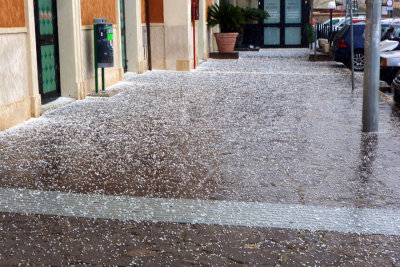 Hail at Civitavecchia, Port of Rome
