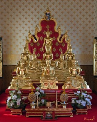 Wat Thewarat Kunchorn Small Wiharn Buddhas DTHB1303