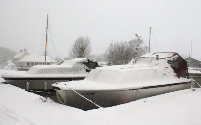 A very snowy Hickling Broad.