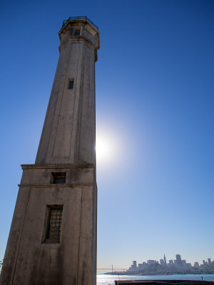 The Alcatraz Island lighthouse
